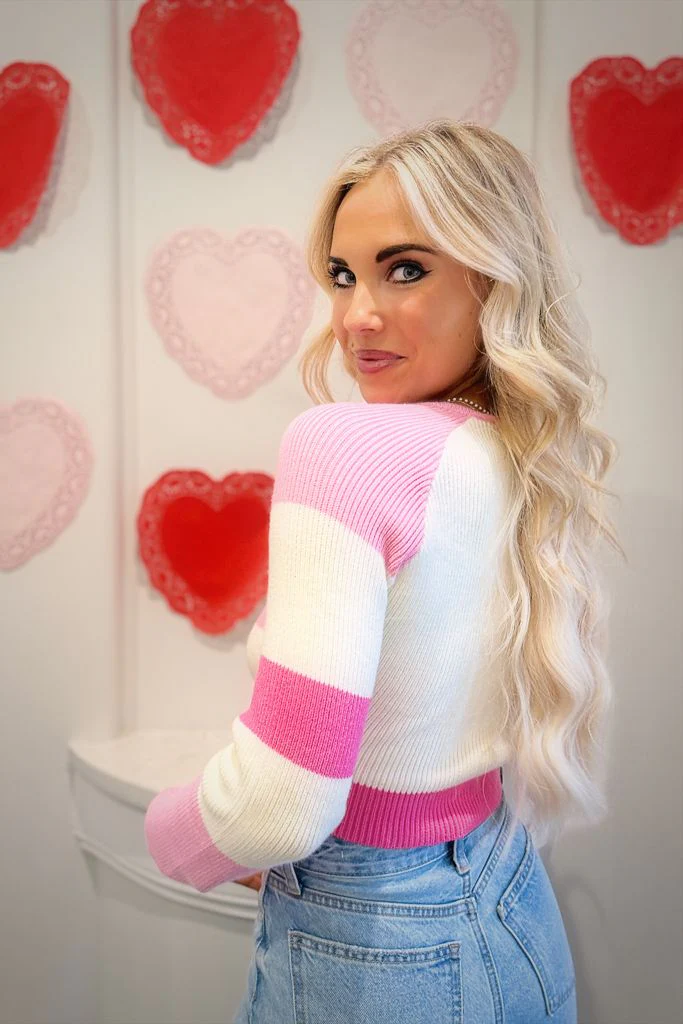 Lover Long Sleeve Color Block Top