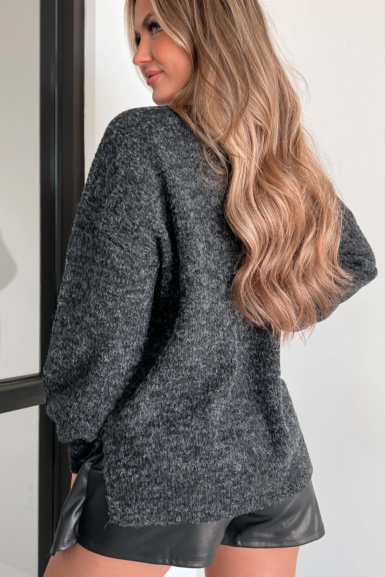 In Perfect Company V-Neck Sweater (Black)