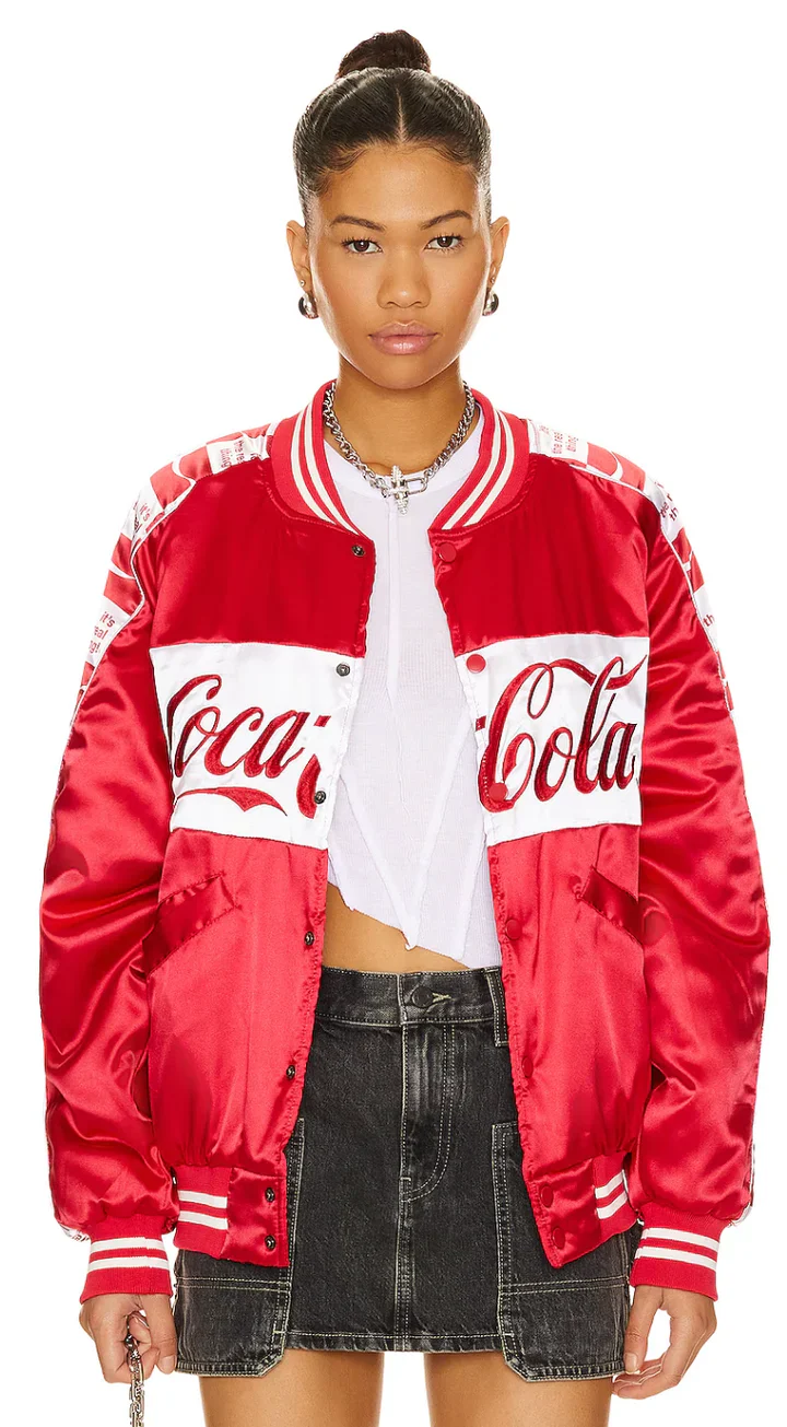 Team Coca Cola Bomber Jacket - Red, Black & White
