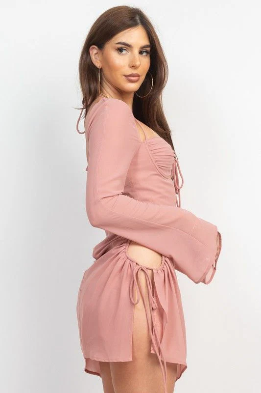 Makin Me Blush Halter Mini Dress