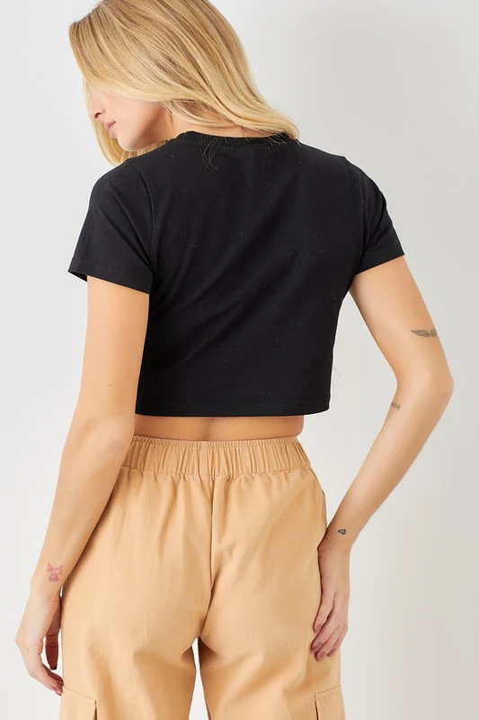 Howdy Rhinestone Crop Tee