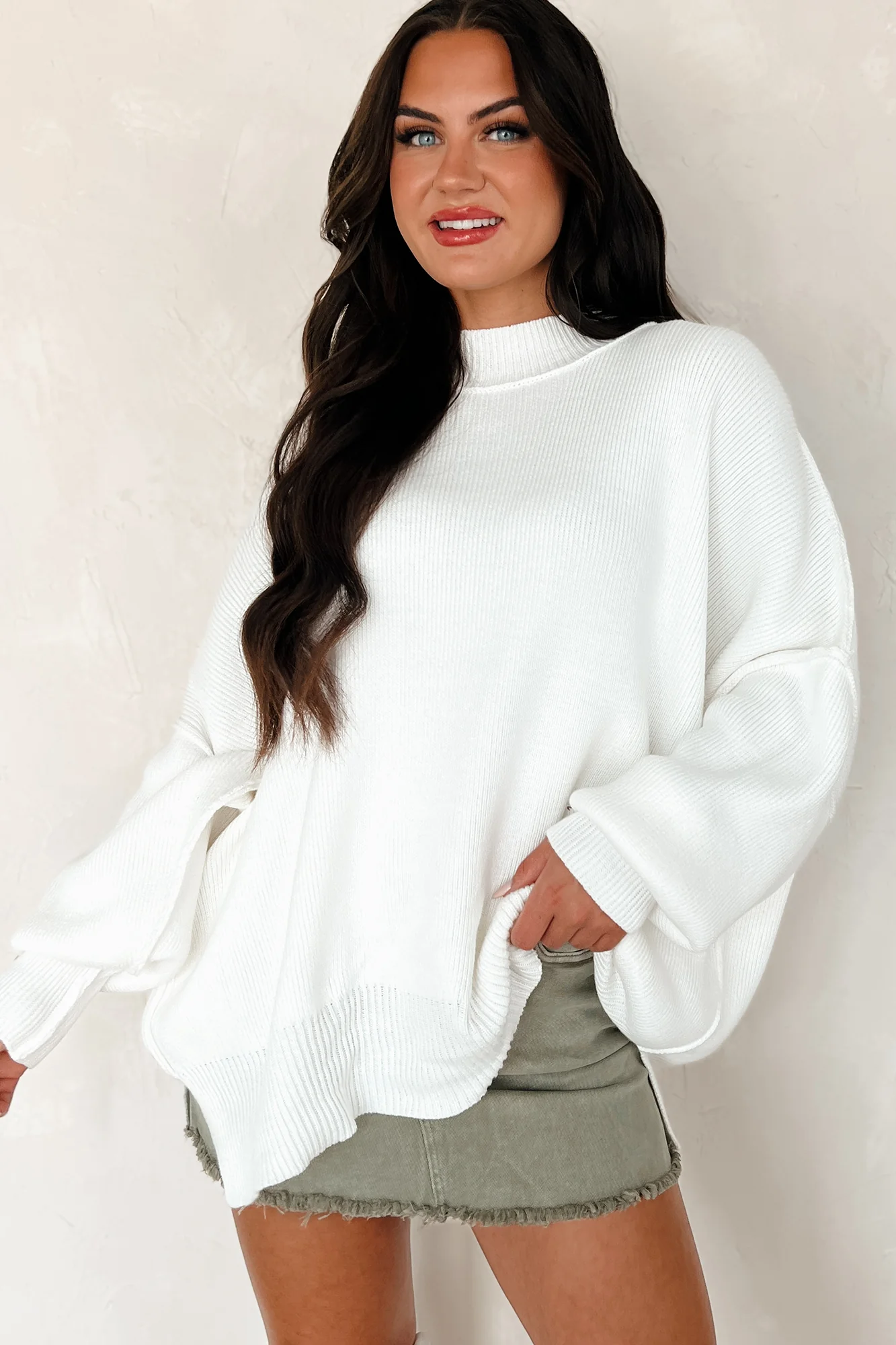 Auden Oversized Zenana Sweater (Off White)