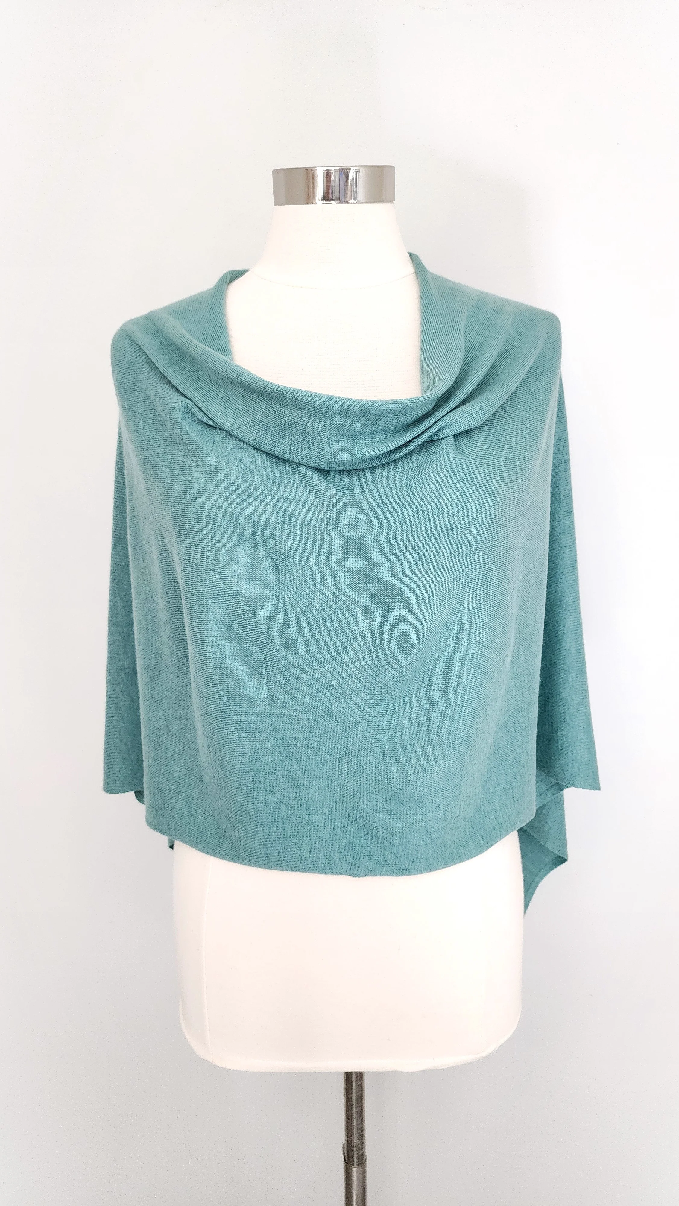 Lightweight Wool Blend Poncho