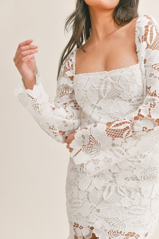 Destiny Long Sleeve Lace Dress