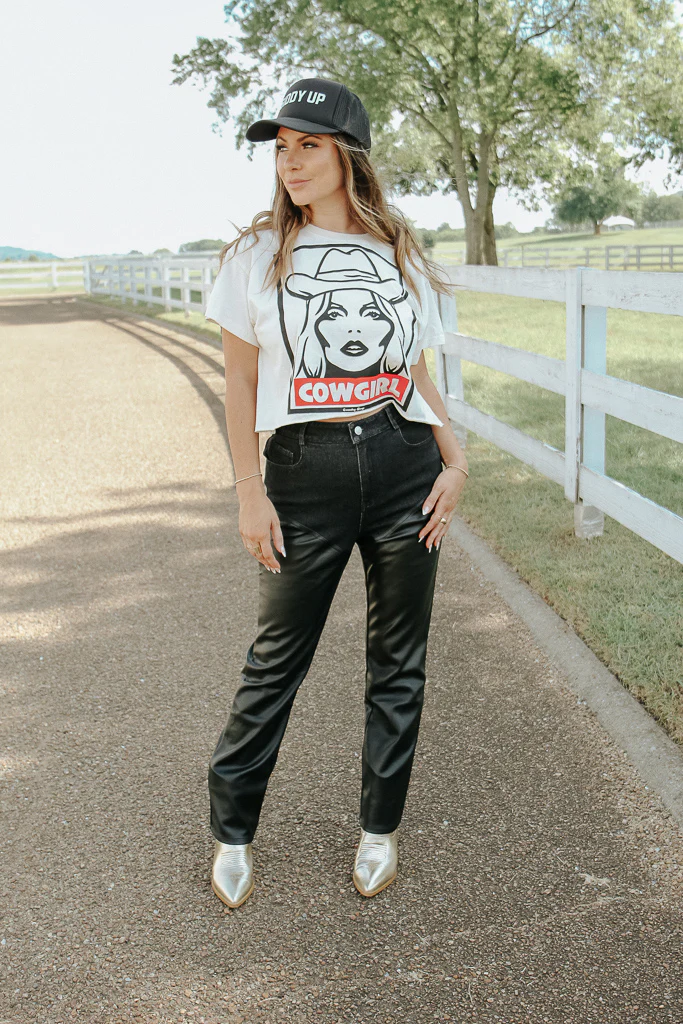 Cowgirl Relaxed Crop Tee