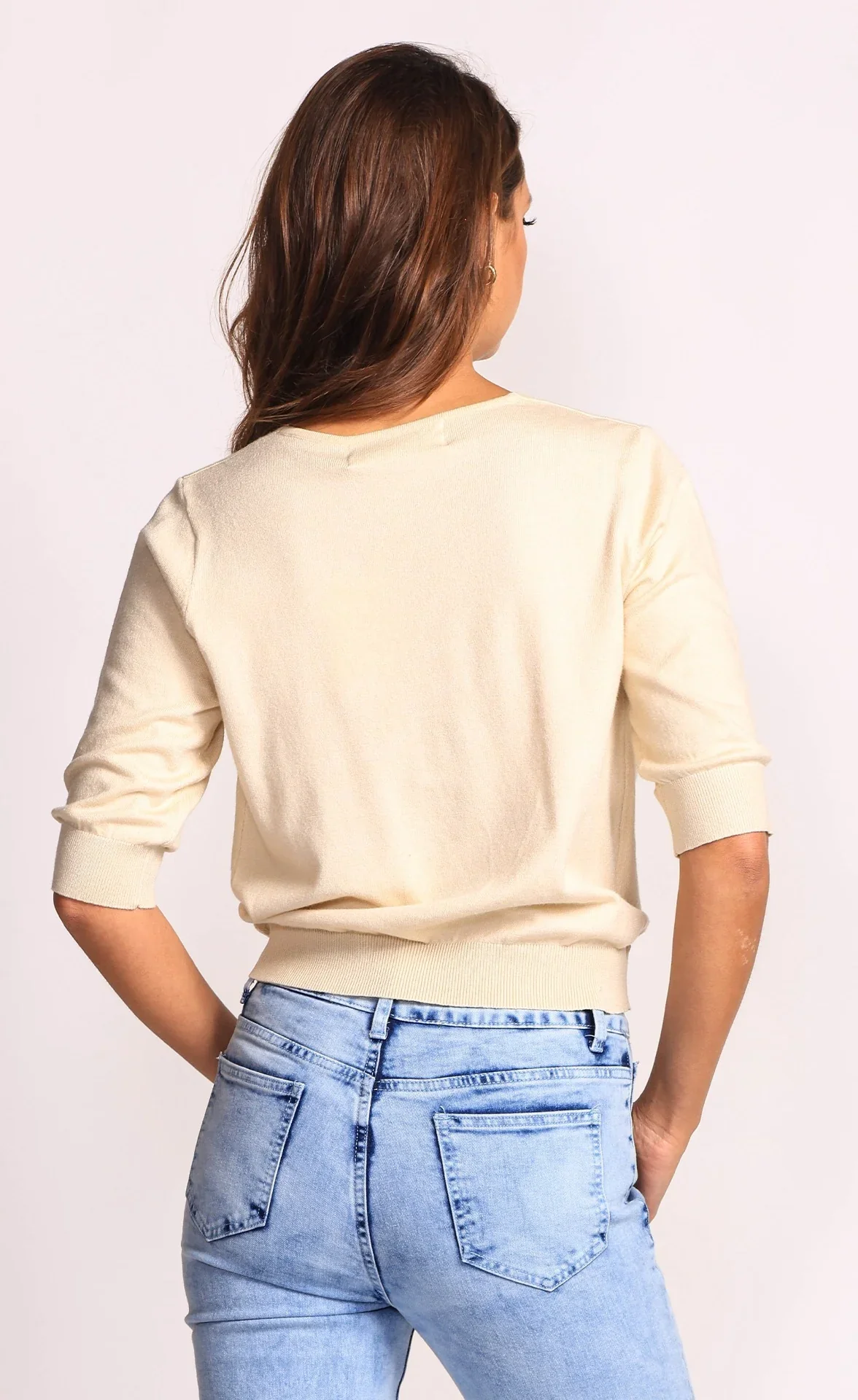 Lightweight Sweater Front Wrap Top