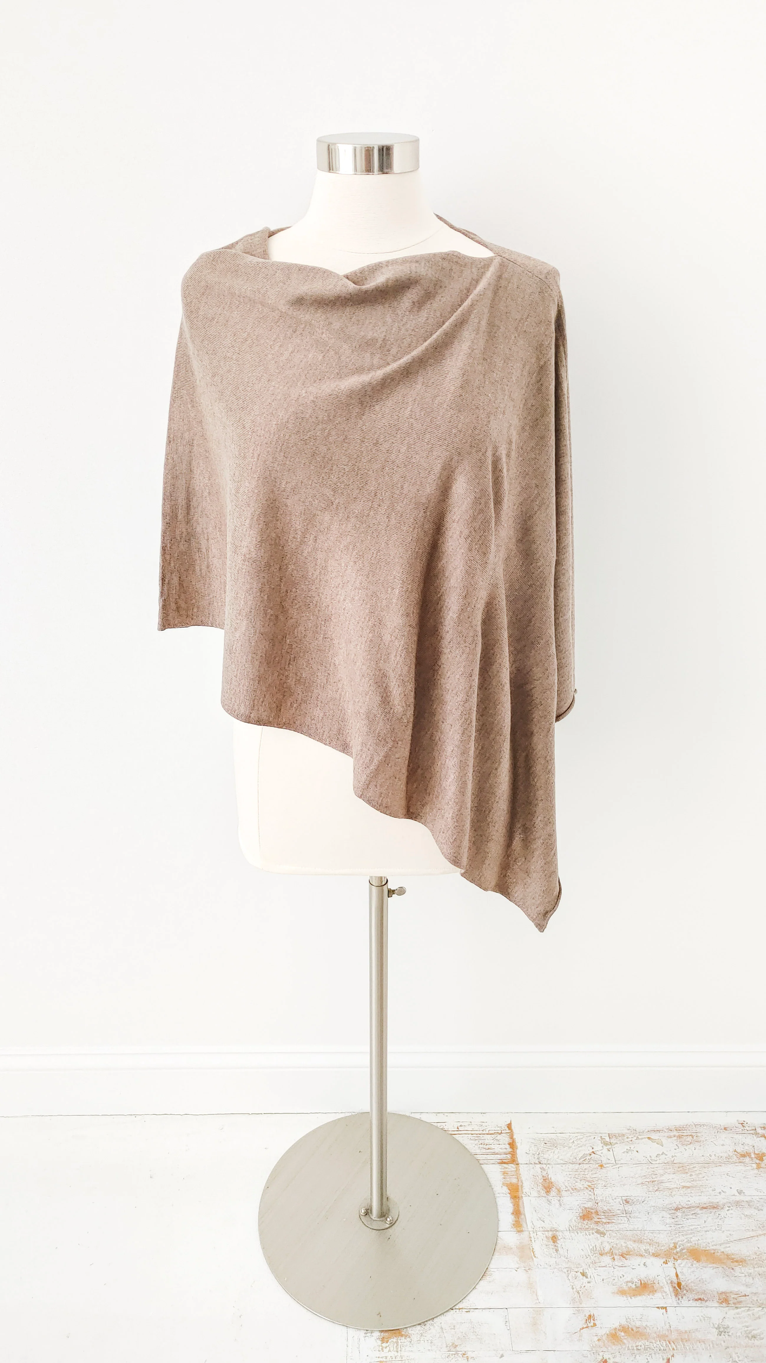 Lightweight Wool Blend Poncho