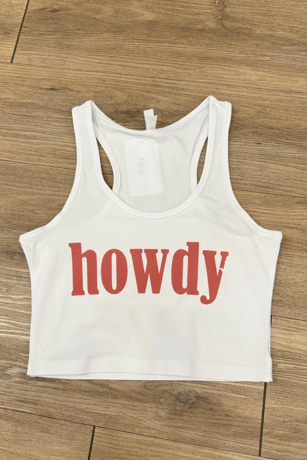 Howdy Racerback Tank - White