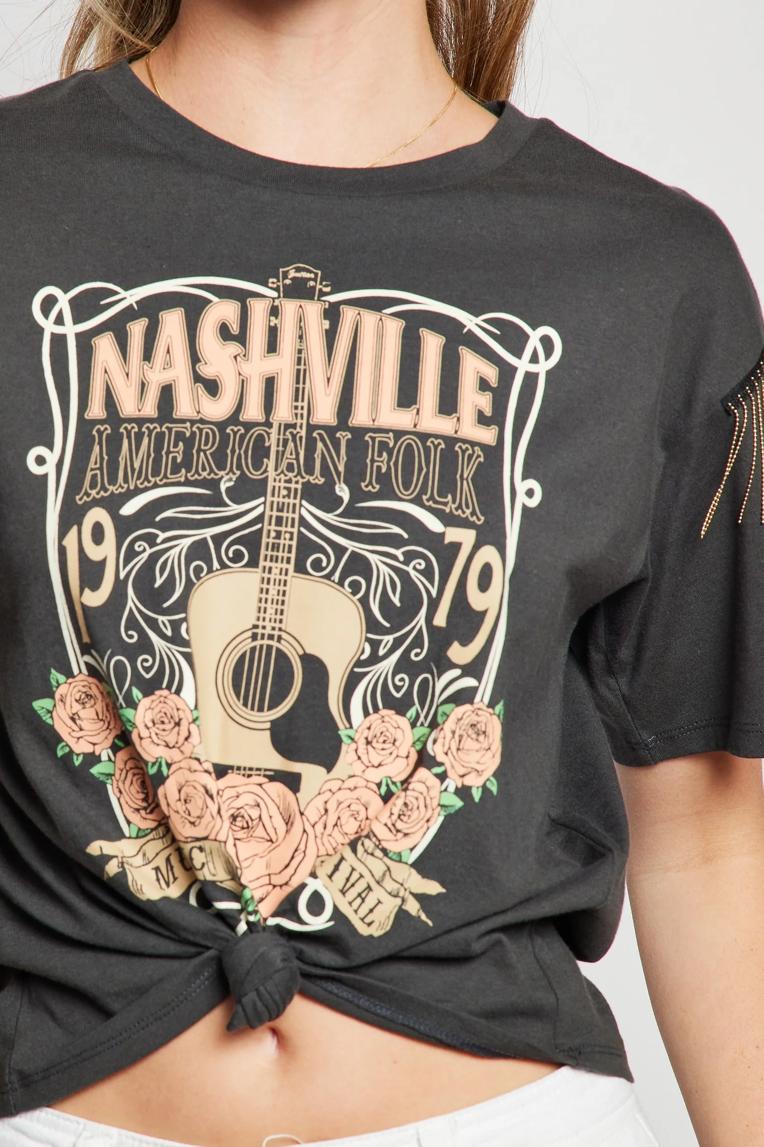 Nashville Rhinestone Fringe Tee
