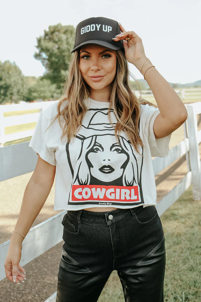 Cowgirl Relaxed Crop Tee