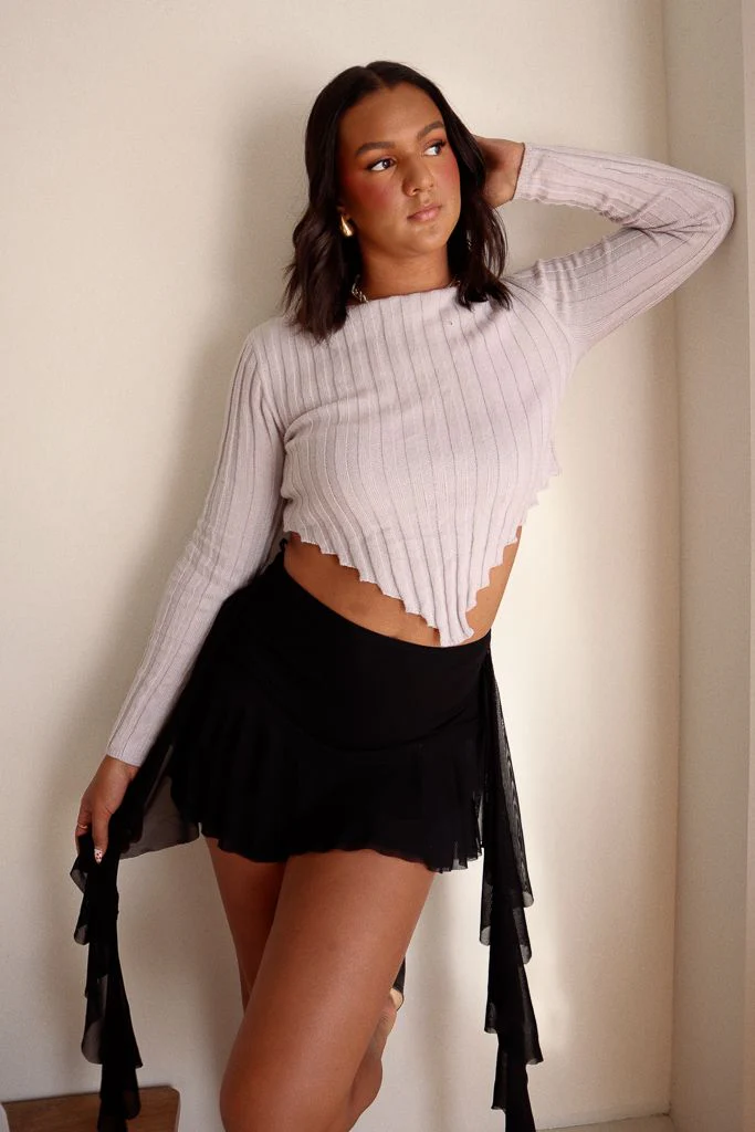 Rare Ribbed Long Sleeve - Grey