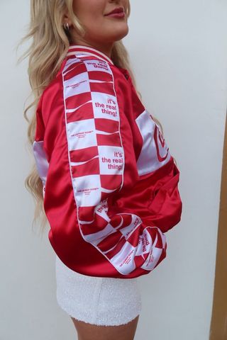 Team Coca Cola Bomber Jacket - Red, Black & White