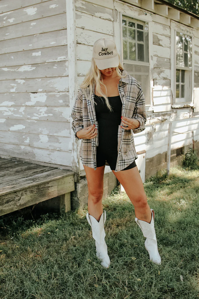 Sasha Plaid Sequin Shacket