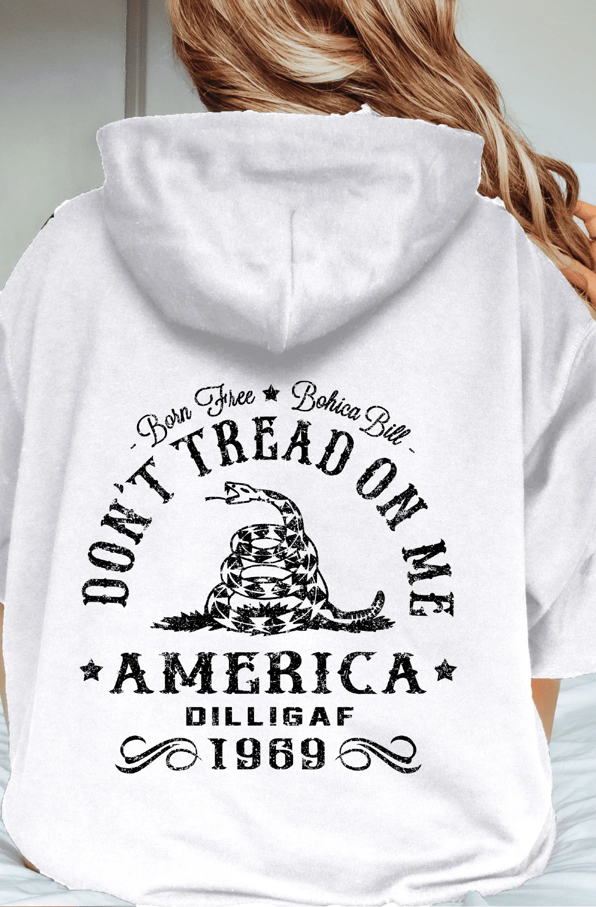 Ladies Don't Tread on Me Pullover Hoodie