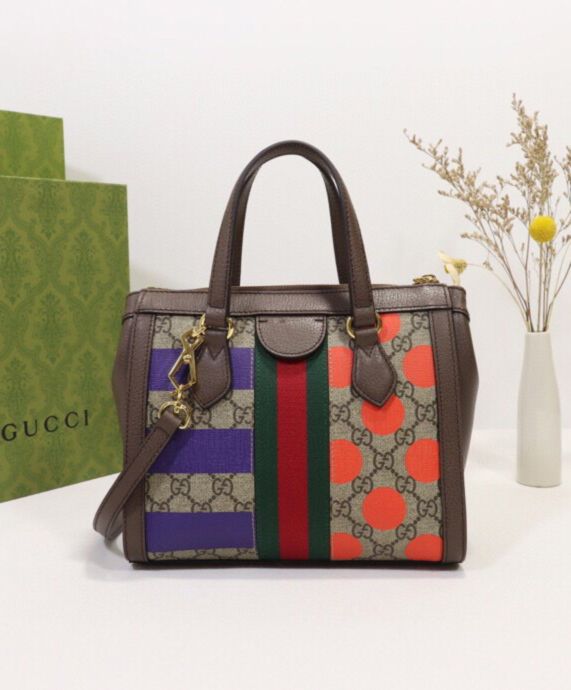 Gucci Ophidia Small Tote Bag 547551 Dark Coffee