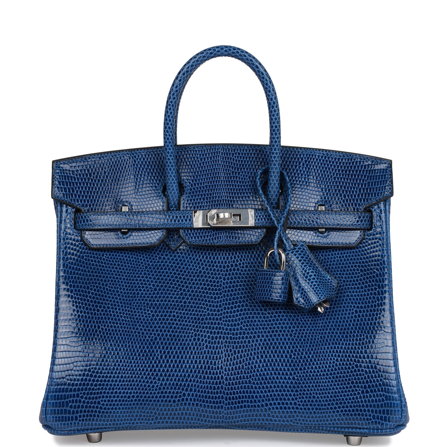 Hermès Birkin 25 Bleu Saphir Lizard Palladium Hardware