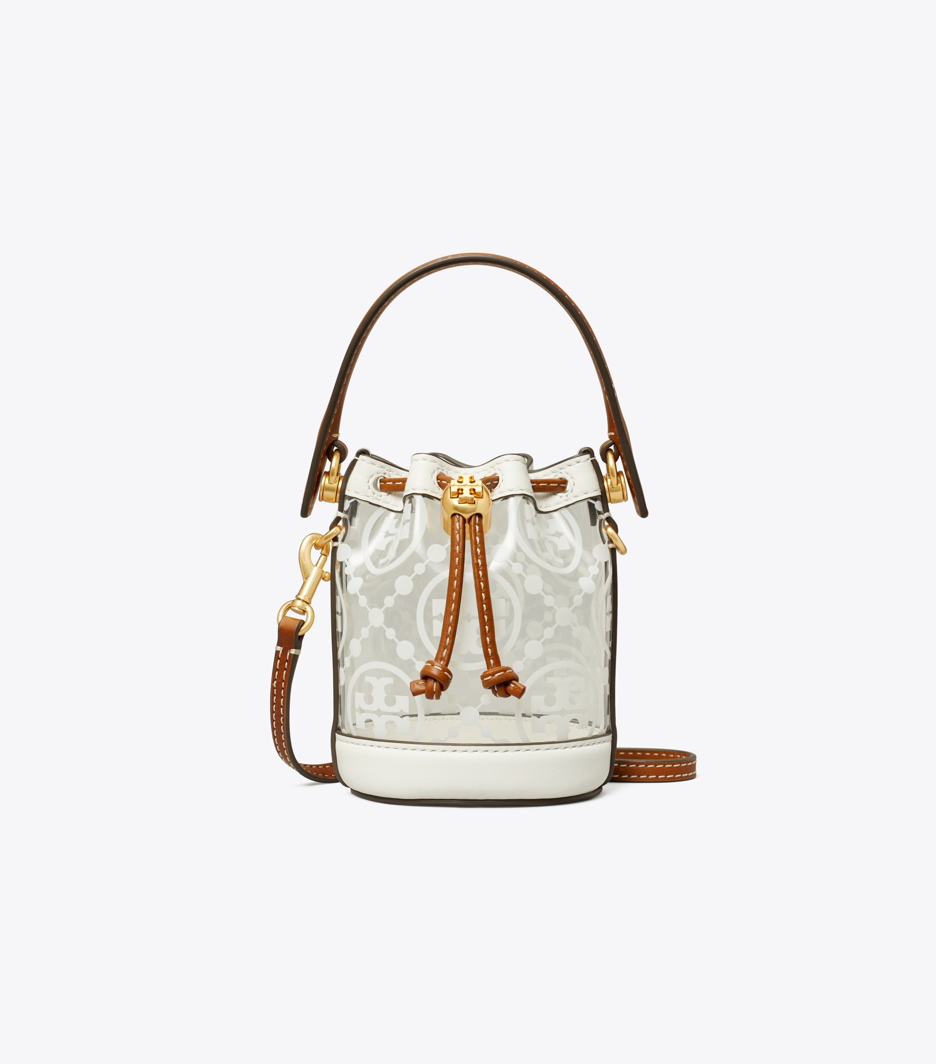 T MONOGRAM CLEAR MICRO BUCKET BAG
