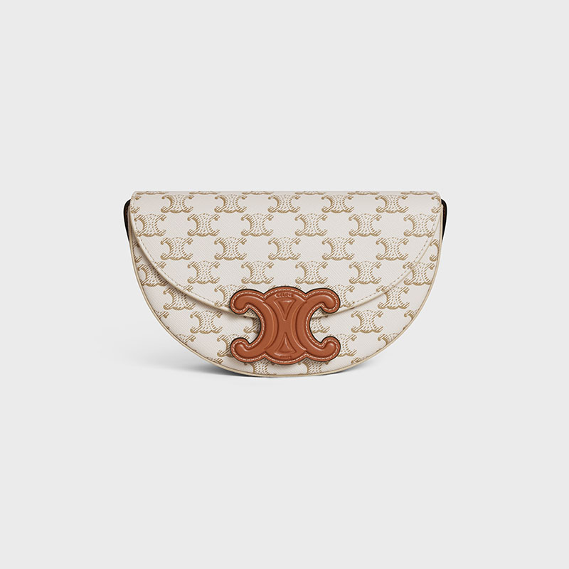 BESACE CUIR TRIOMPHE IN TRIOMPHE CANVAS AND CALFSKIN