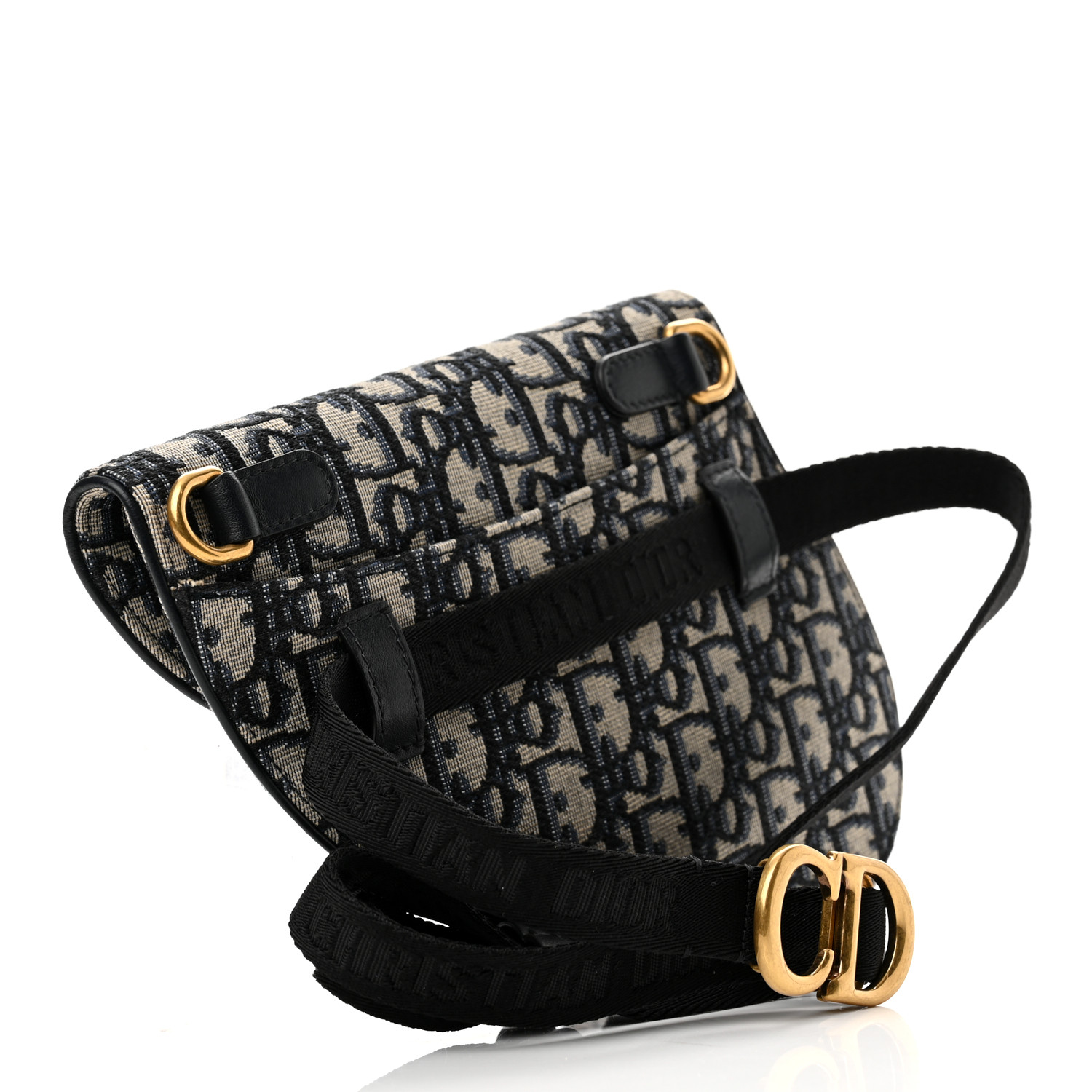 CHRISTIAN DIOR Oblique Saddle Belt Pouch Blue