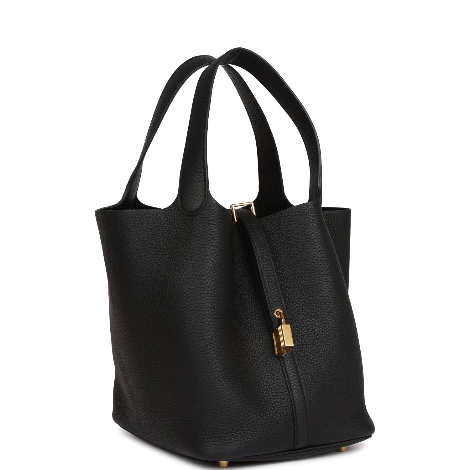 Hermès Picotin Lock 22 Black Clemence Gold Hardware