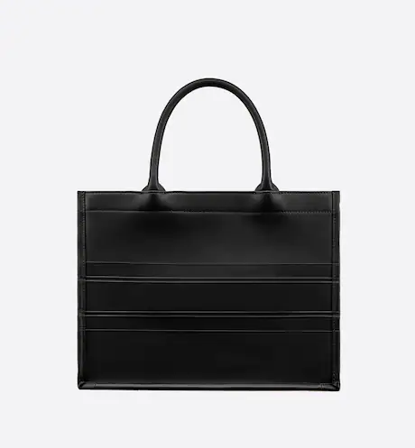 MEDIUM DIOR BOOK TOTE Black Calfskin (36 x 27.5 x 16.5 cm)