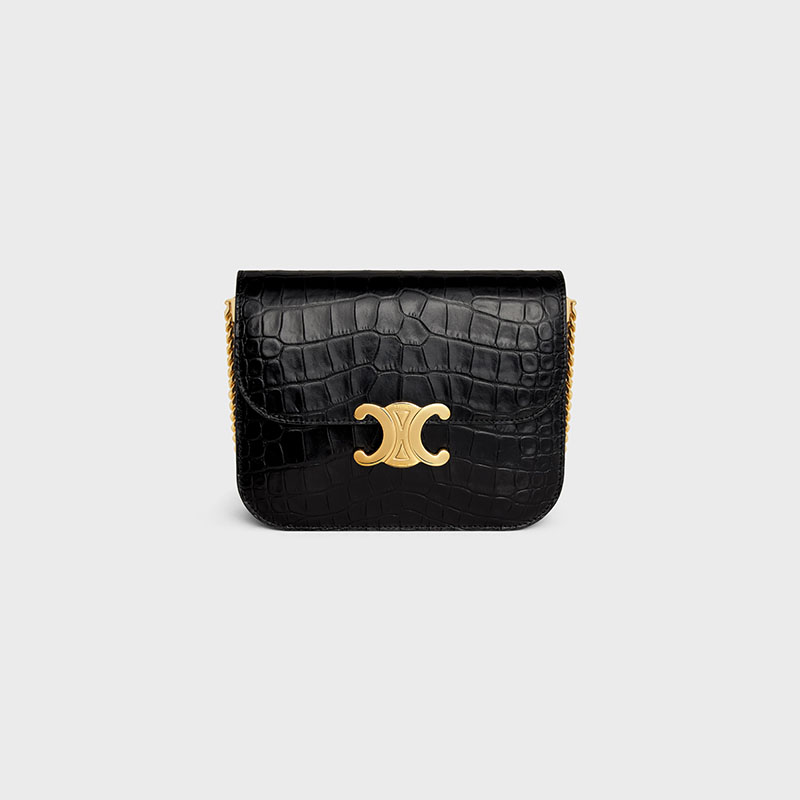 COLLEGE TRIOMPHE BAG IN NILOTICUS CROCODILE