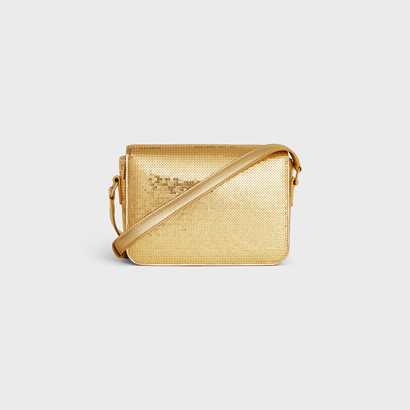 TEEN TRIOMPHE BAG IN SEQUINS AND CALFSKIN