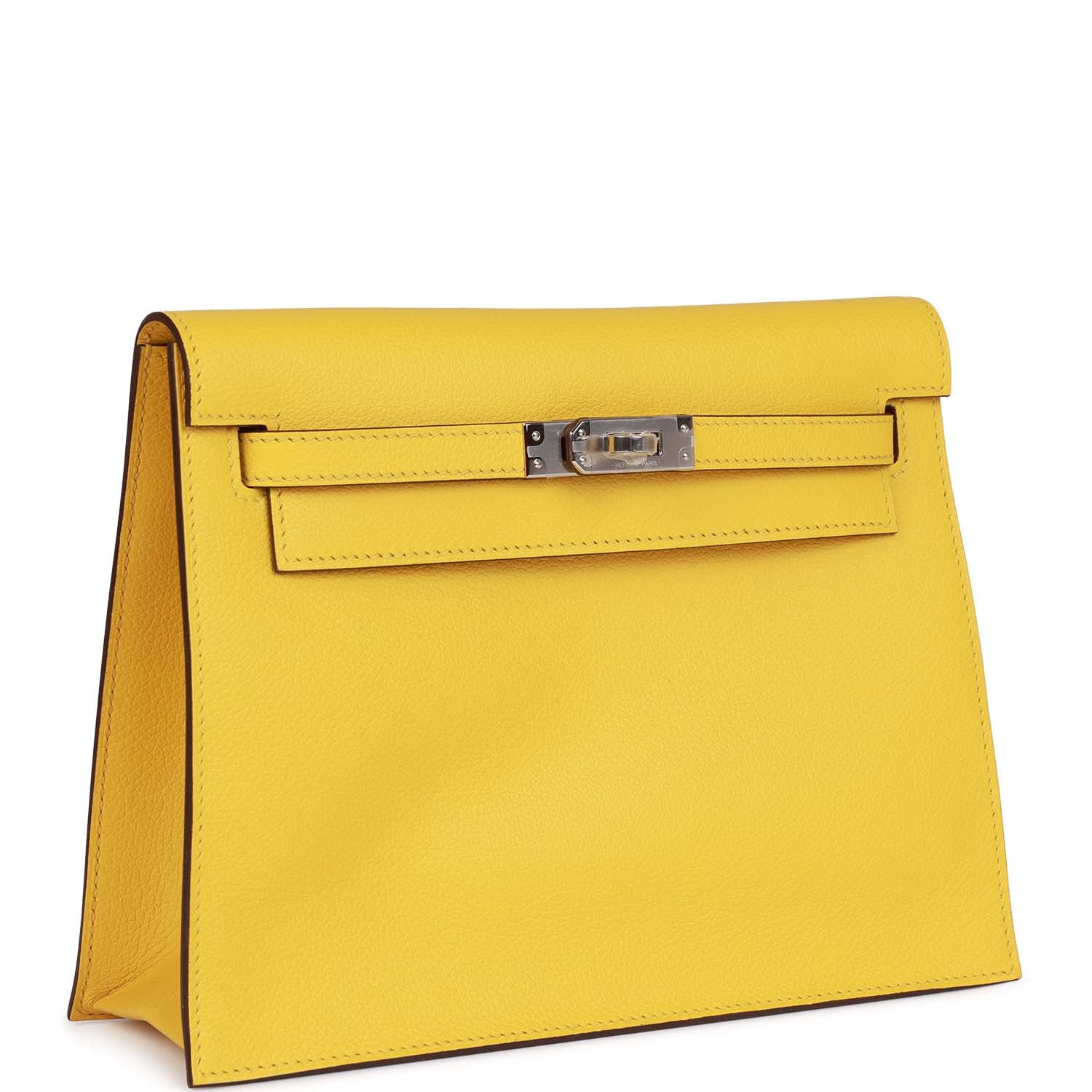 Hermès Kelly Danse Lime Evercolor Palladium Hardware