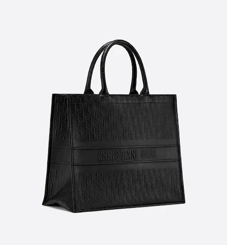 LARGE DIOR BOOK TOTE Black Dior Oblique Embossed Calfskin (42 x 35 x 18.5 cm)