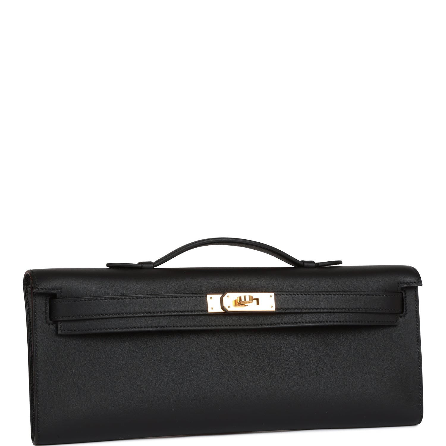 Hermès Kelly Cut Black Swift Gold Hardware