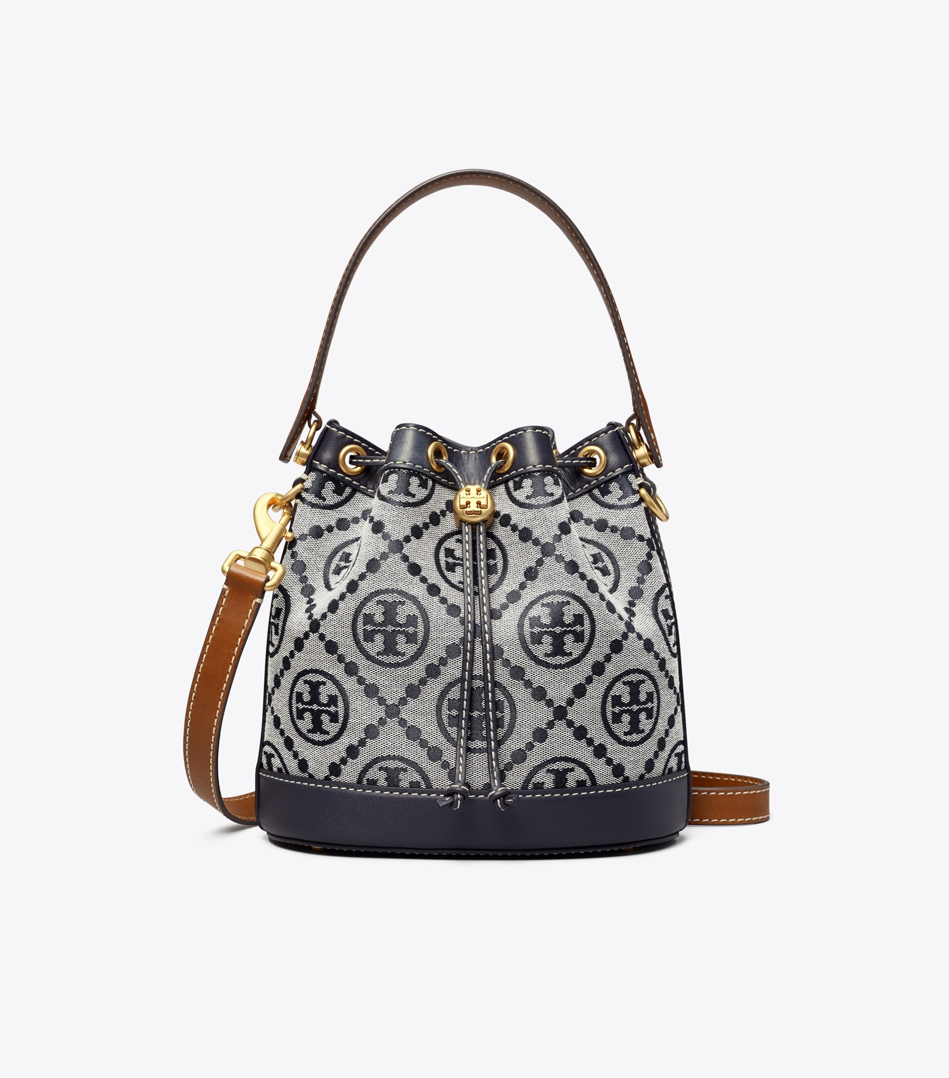 T MONOGRAM BUCKET BAG