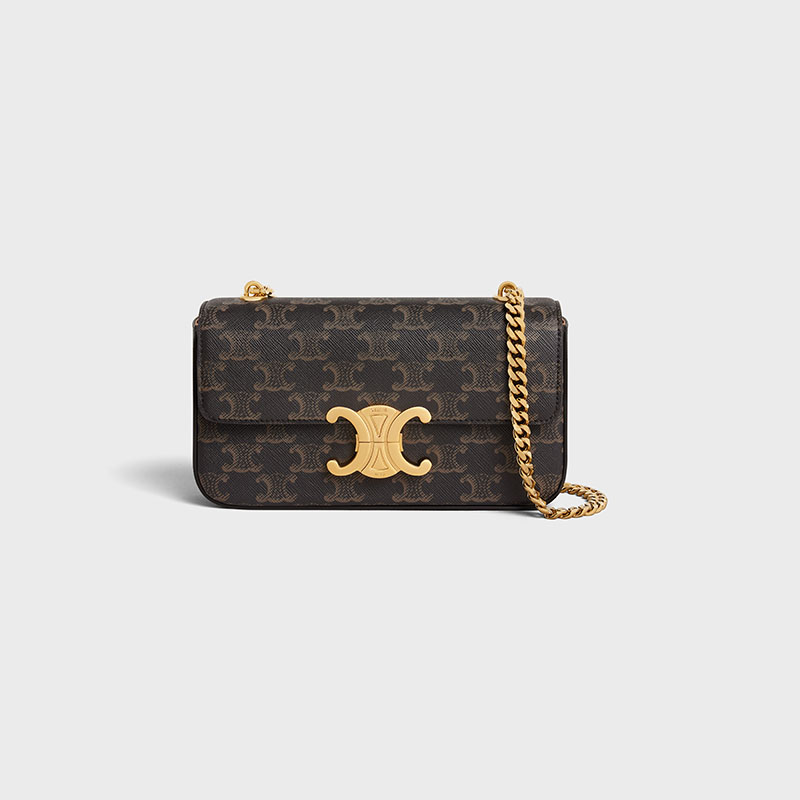 CHAIN SHOULDER BAG TRIOMPHE IN TRIOMPHE CANVAS