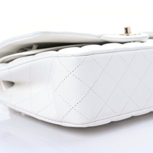 Chanel classic chain bag white