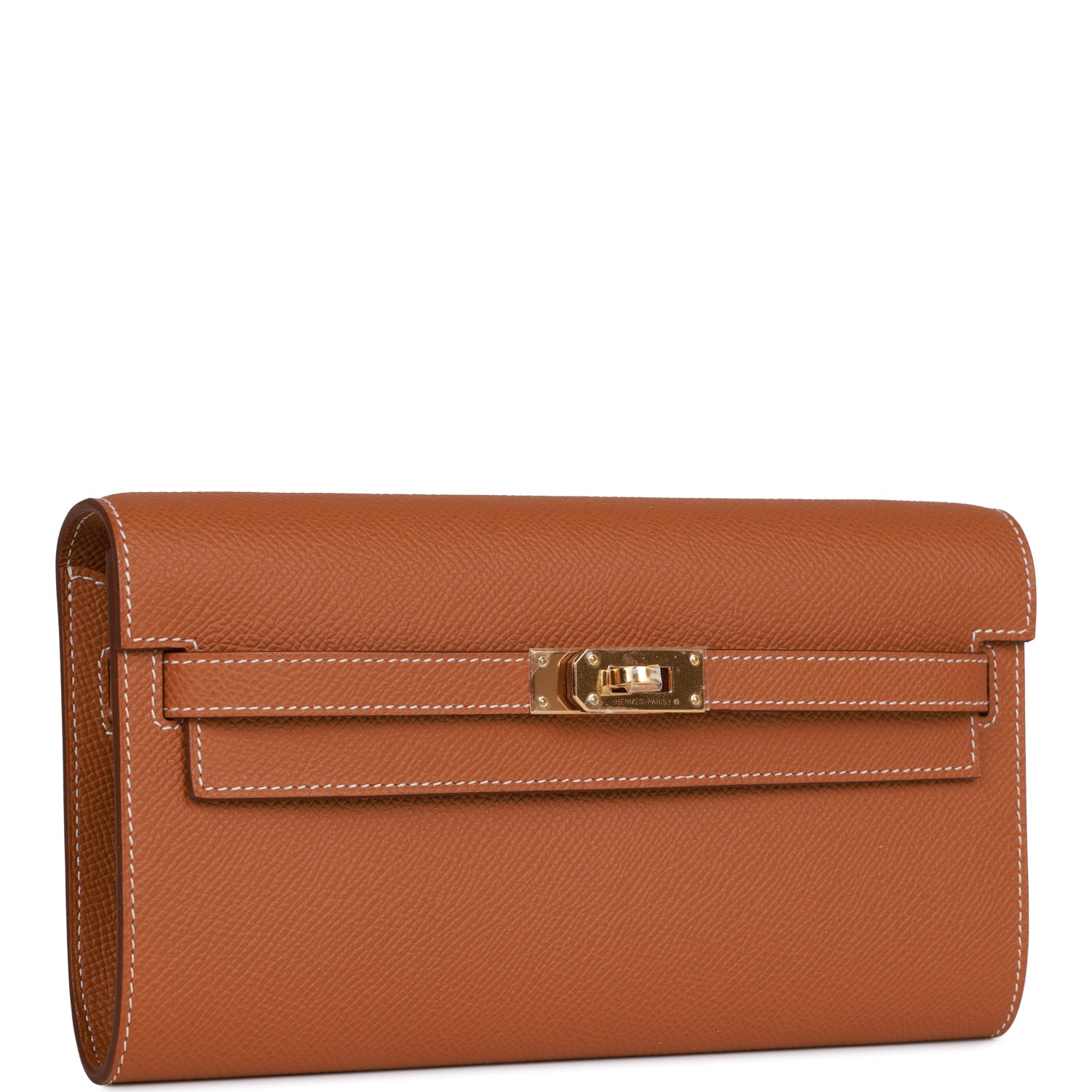 Hermès Kelly Wallet To Go Gold Epsom Gold Hardware