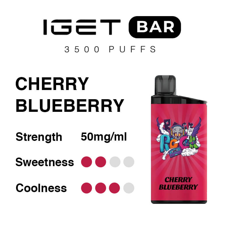 IGET Bar 3500 Puffs-Cherry Blueberry - VAPESAU