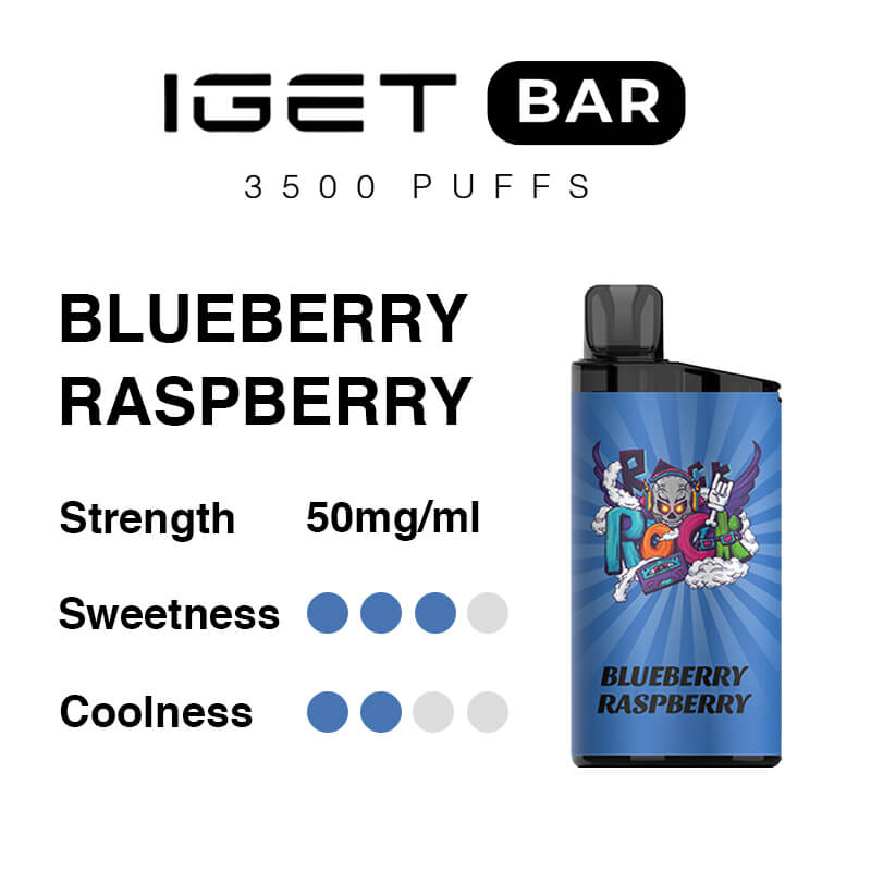 IGET Bar 3500 Puffs-Blueberry Raspberry - VAPESAU