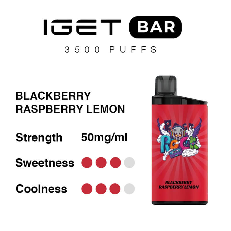 IGET Bar 3500 Puffs-Blackberry Raspberry Lemon - VAPESAU