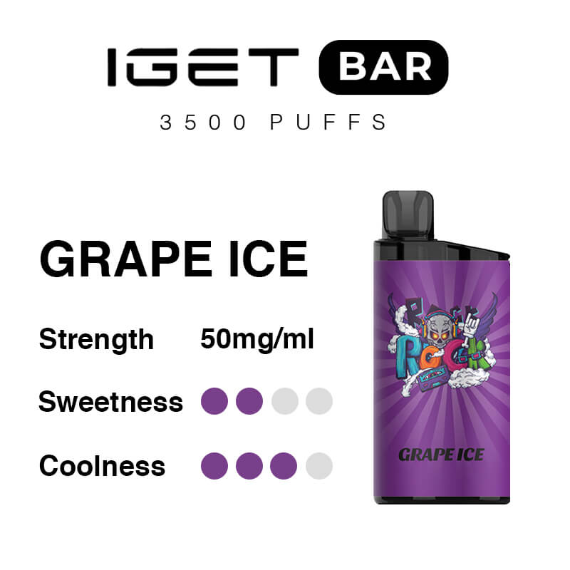 IGET Bar 3500 Puffs-Grape Ice - VAPESAU