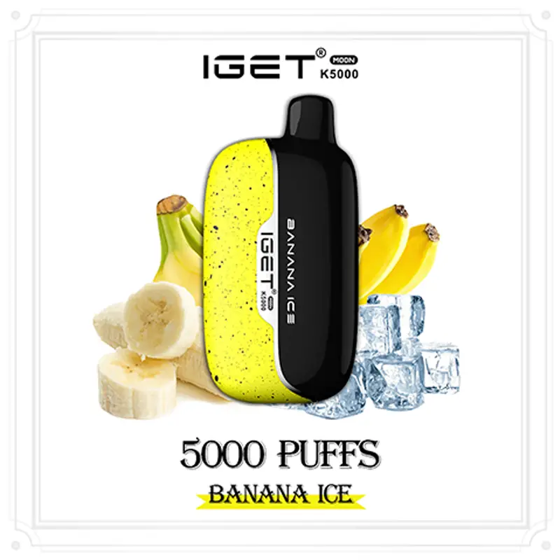 IGET Moon K5000 Puffs - Banana Ice - VAPESAU