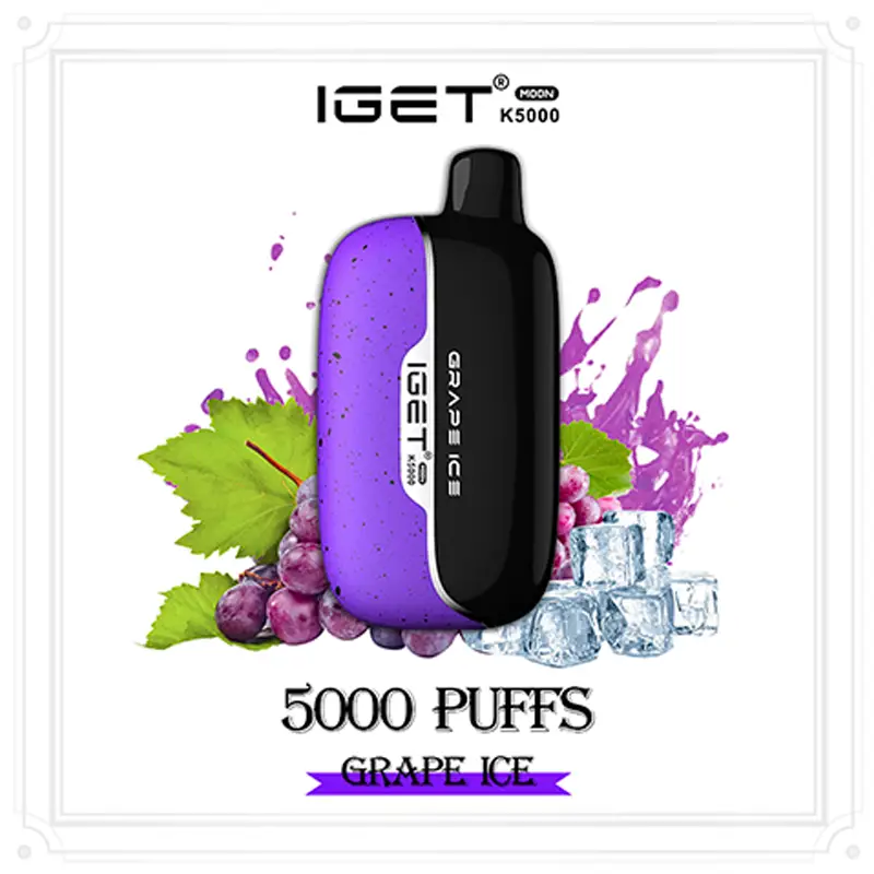 IGET Moon K5000 Puffs - Grape Ice - VAPESAU