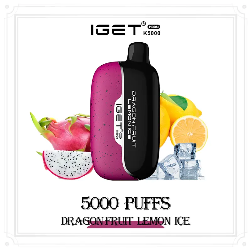 IGET Moon K5000 Puffs - Dragon Fruit Lemon Ice - VAPESAU
