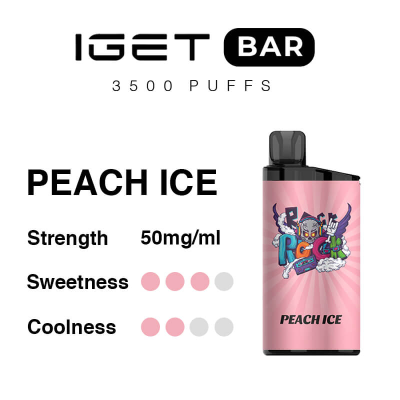 IGET Bar 3500 Puffs-Peach Ice - VAPESAU