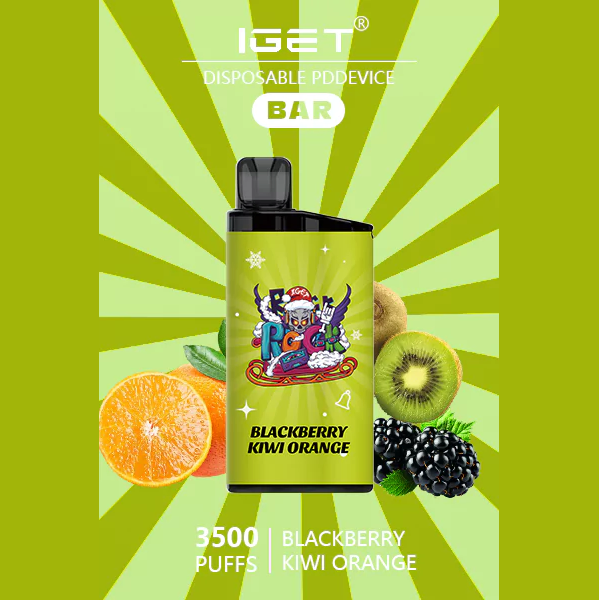 IGET Bar 3500 Puffs-Blackberry Kiwi Orange - VAPESAU
