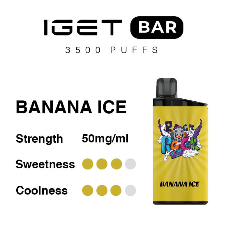 IGET Bar 3500 Puffs-Banana ice - VAPESAU