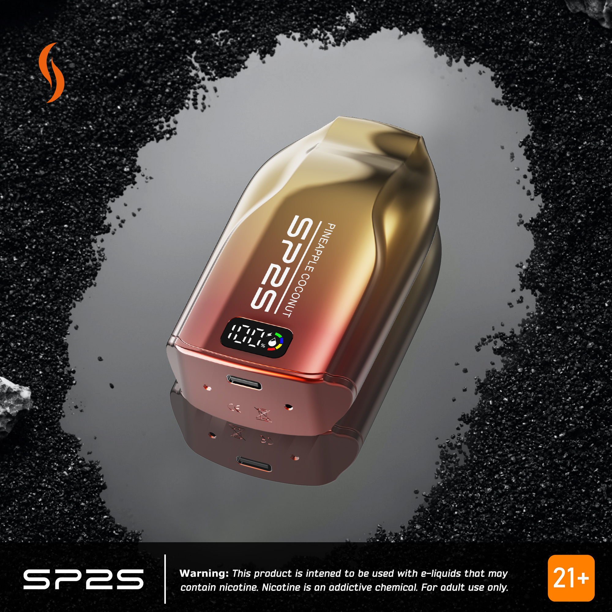 SP2S SUPERSPORT M 12000 Puffs (Digital display Rechargeable) - Passion fruit - VAPESAU
