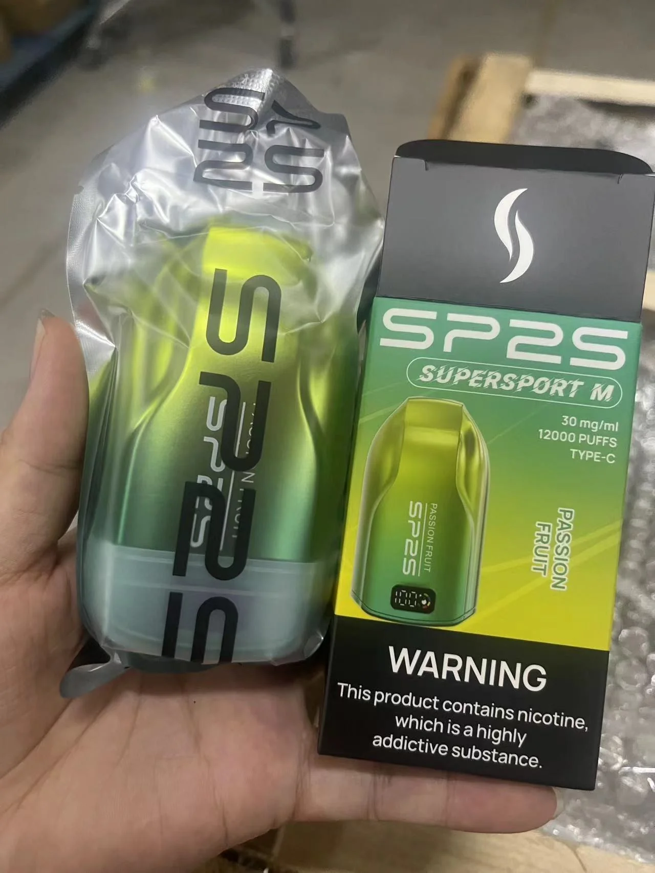 SP2S SUPERSPORT M 12000 Puffs (Digital display Rechargeable) - Passion fruit - VAPESAU