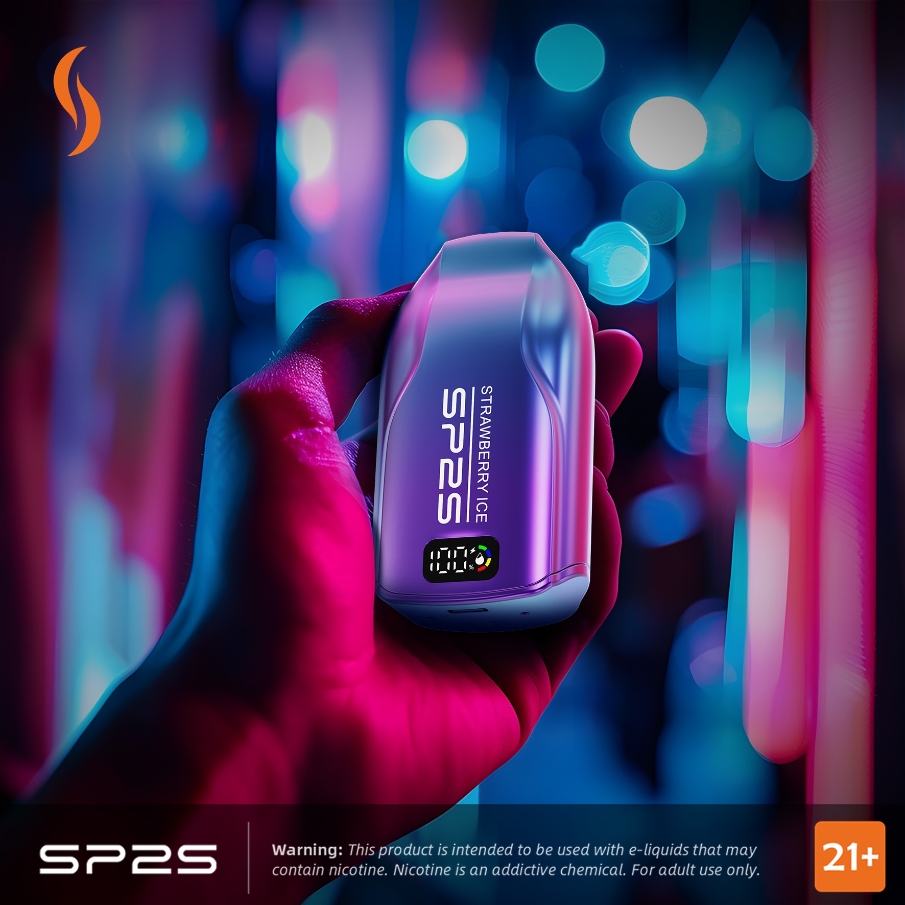 SP2S SUPERSPORT M 12000 Puffs (Digital display Rechargeable) - Passion fruit - VAPESAU