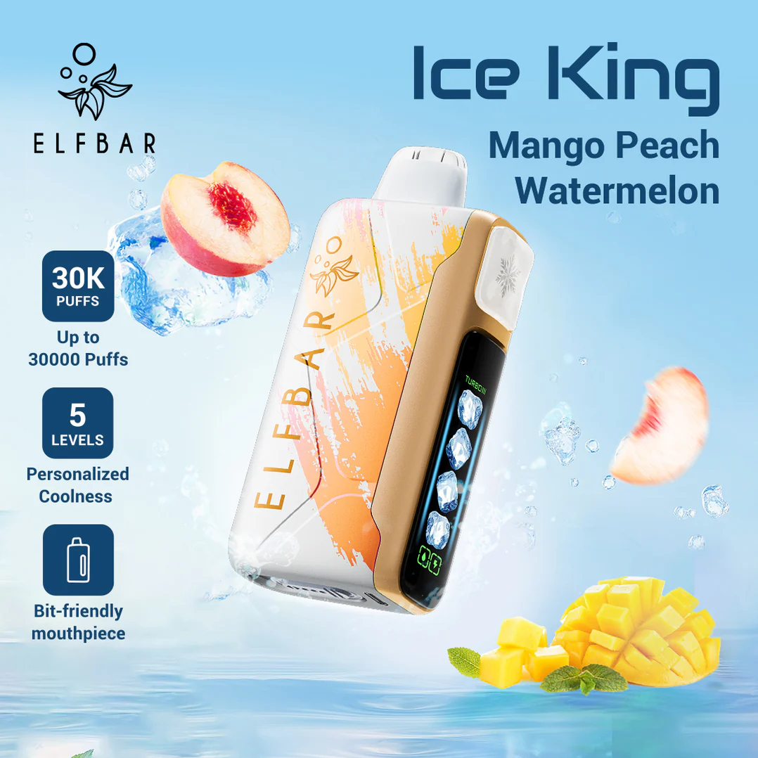 ELFBAR ICE KING 30,000 Puffs Disposable E-cigarette | 5 Adjustable Ice Levels × Ultra-Long Battery Life - VAPESAU