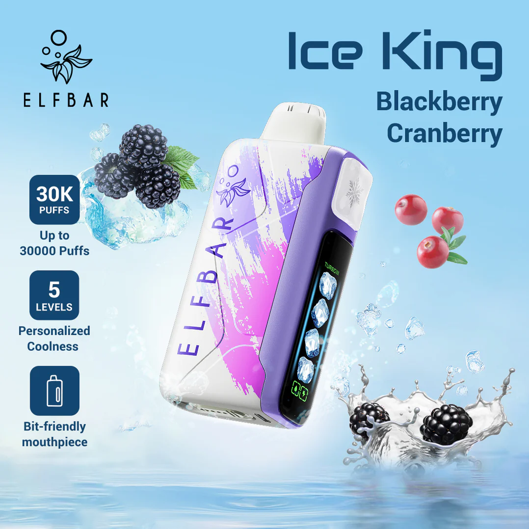 ELFBAR ICE KING 30,000 Puffs Disposable E-cigarette | 5 Adjustable Ice Levels × Ultra-Long Battery Life - VAPESAU
