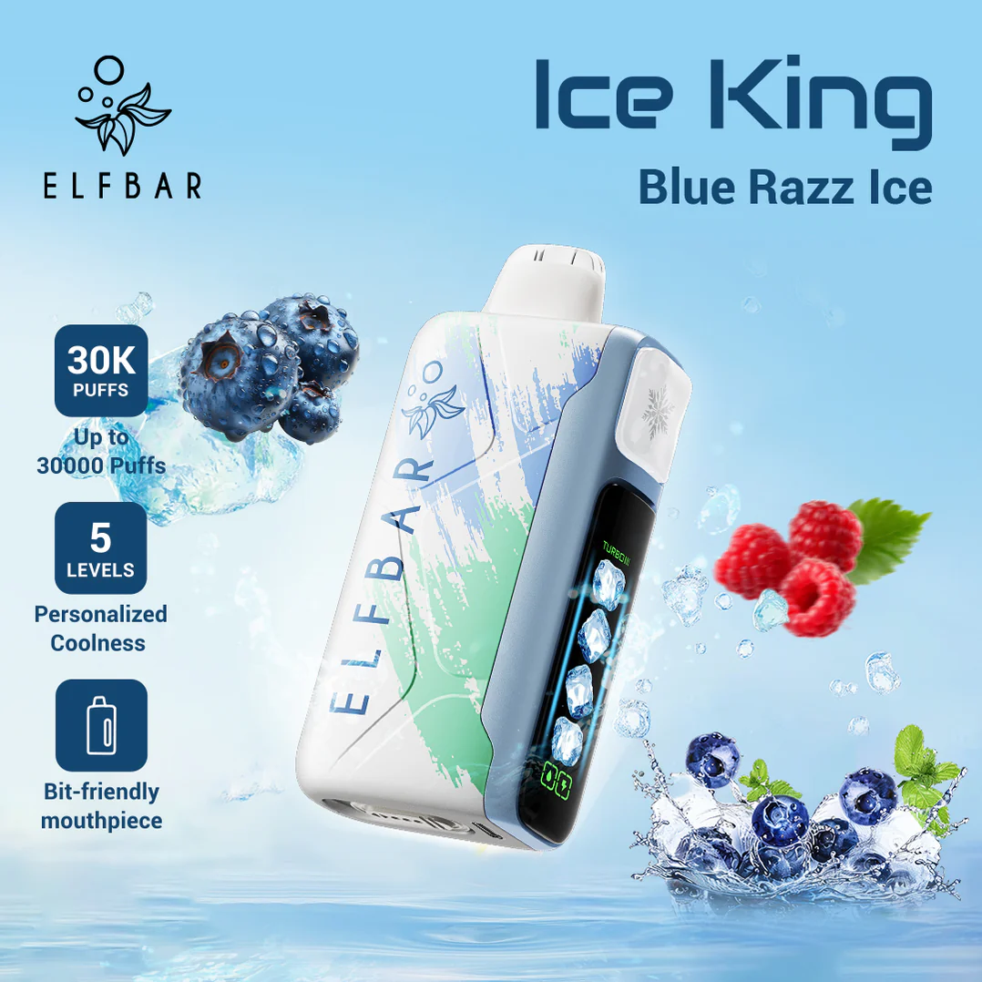 ELFBAR ICE KING 30,000 Puffs Disposable E-cigarette | 5 Adjustable Ice Levels × Ultra-Long Battery Life - VAPESAU